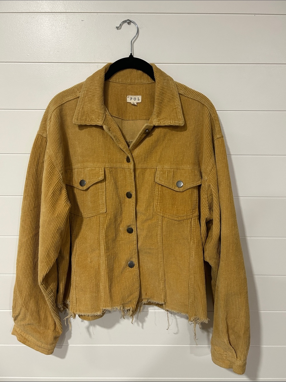 POL Corduroy Button-Up Jacket